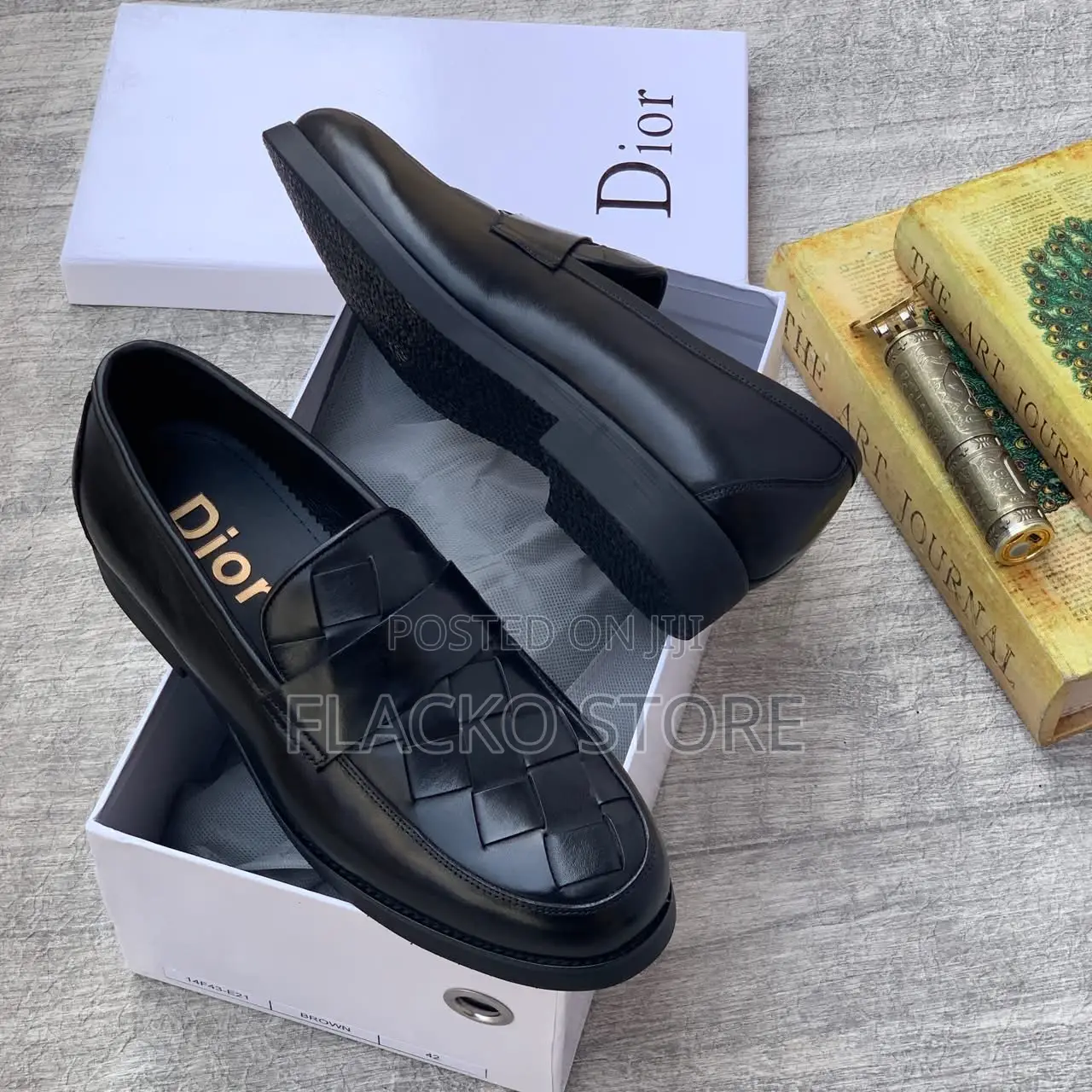 Original Christian Dior Woven Leather Shoes
