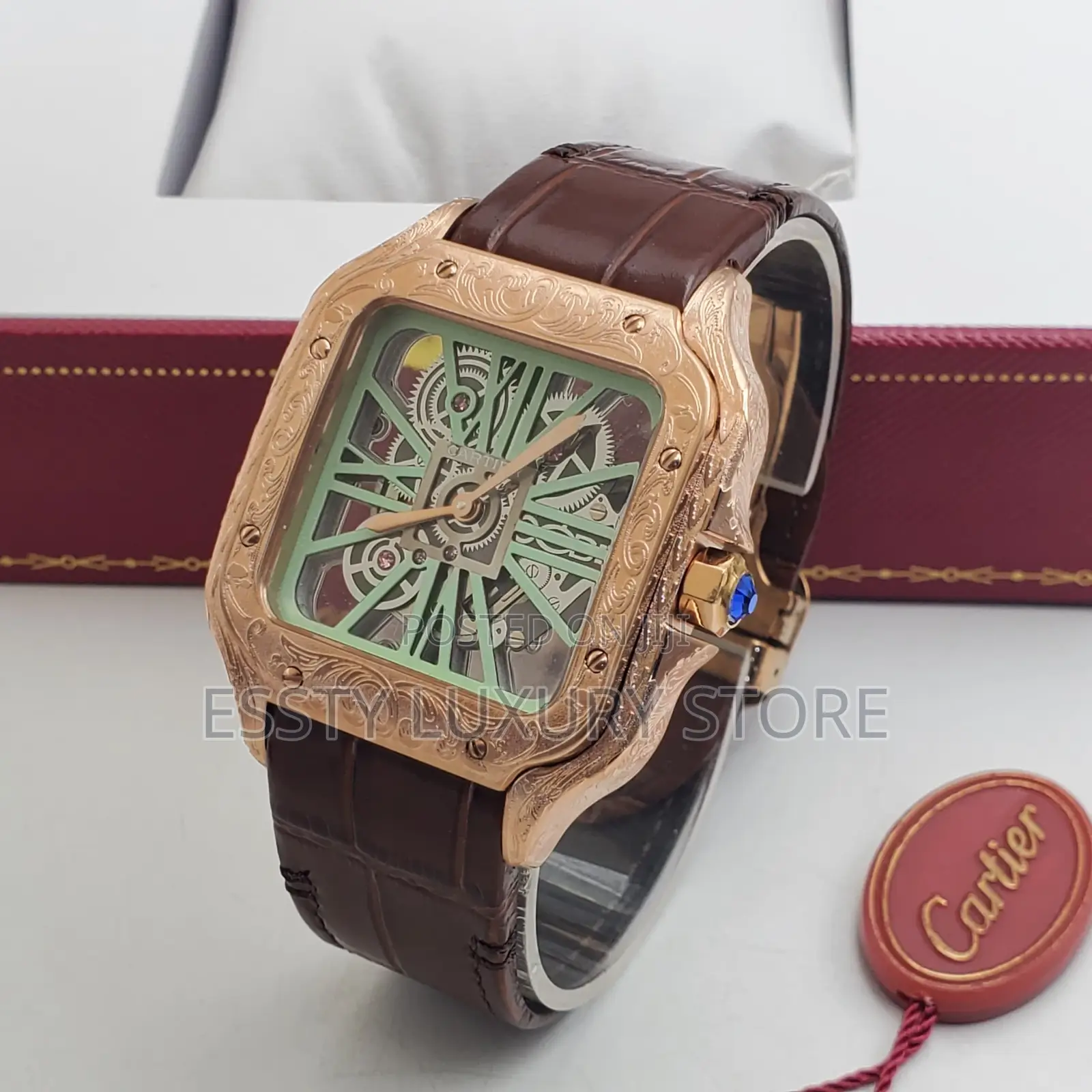 High Quality Luxury Leather Cartier Wristwatch