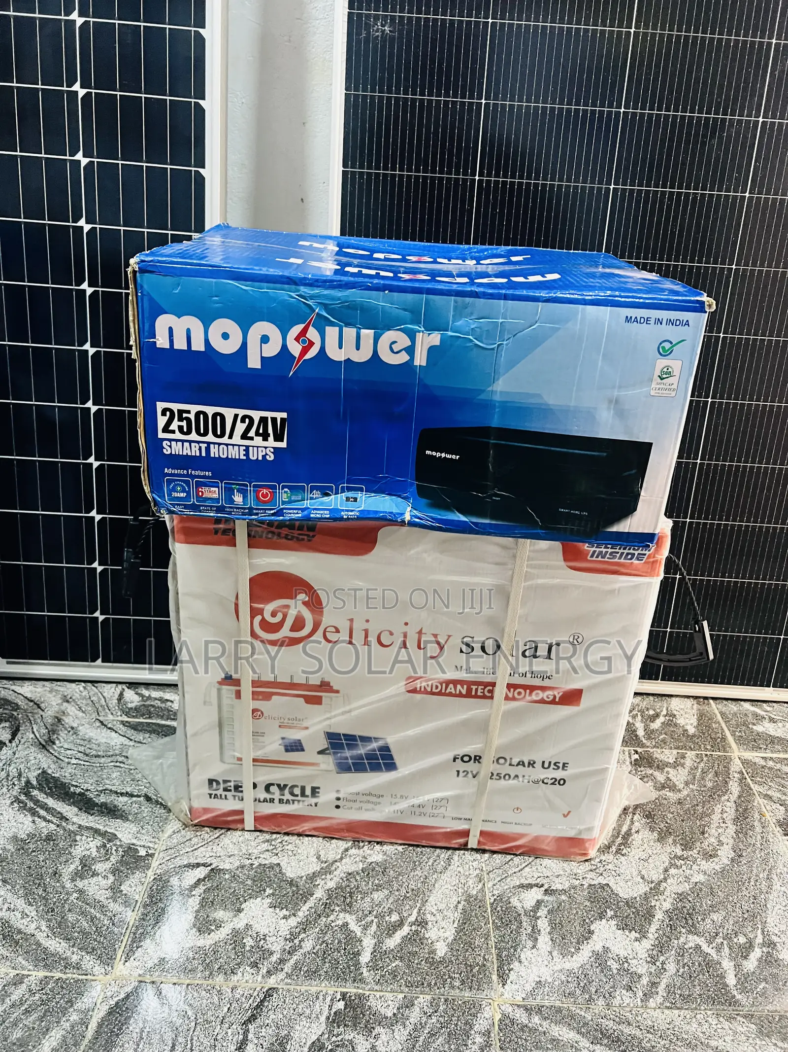 2.5kva/24v Mopower Inverter and 240ah Tall Delicity Tubular Battery