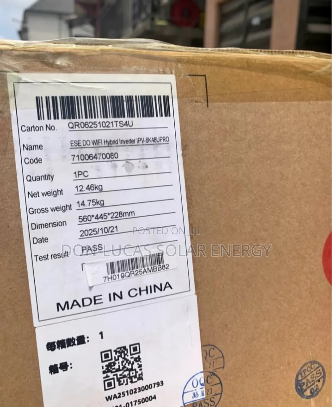 6kva 48v Itel Solar Hybrid Inverter