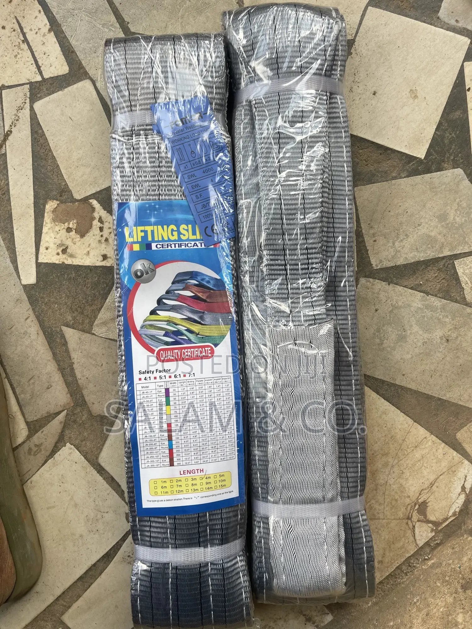 4 Tons X 4 Meters Heavy Duty Webbing Sling – Polyester Lifting Belt