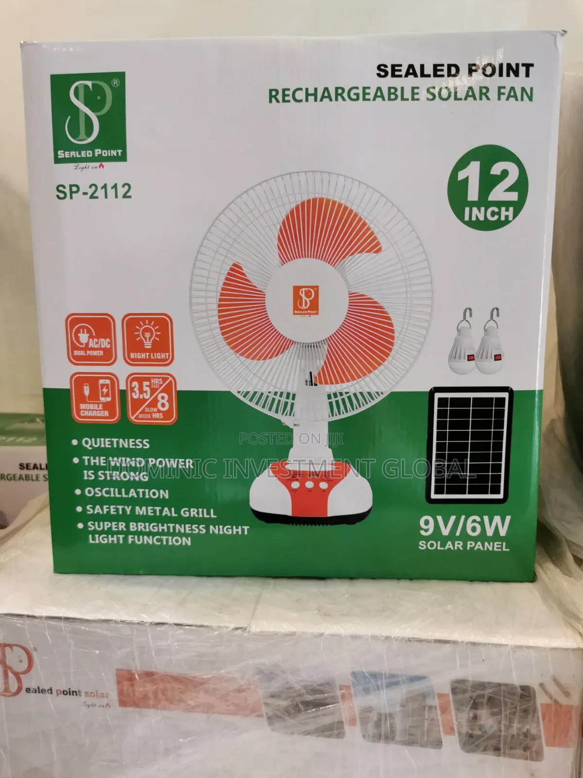 Reachergeble Solar Fan