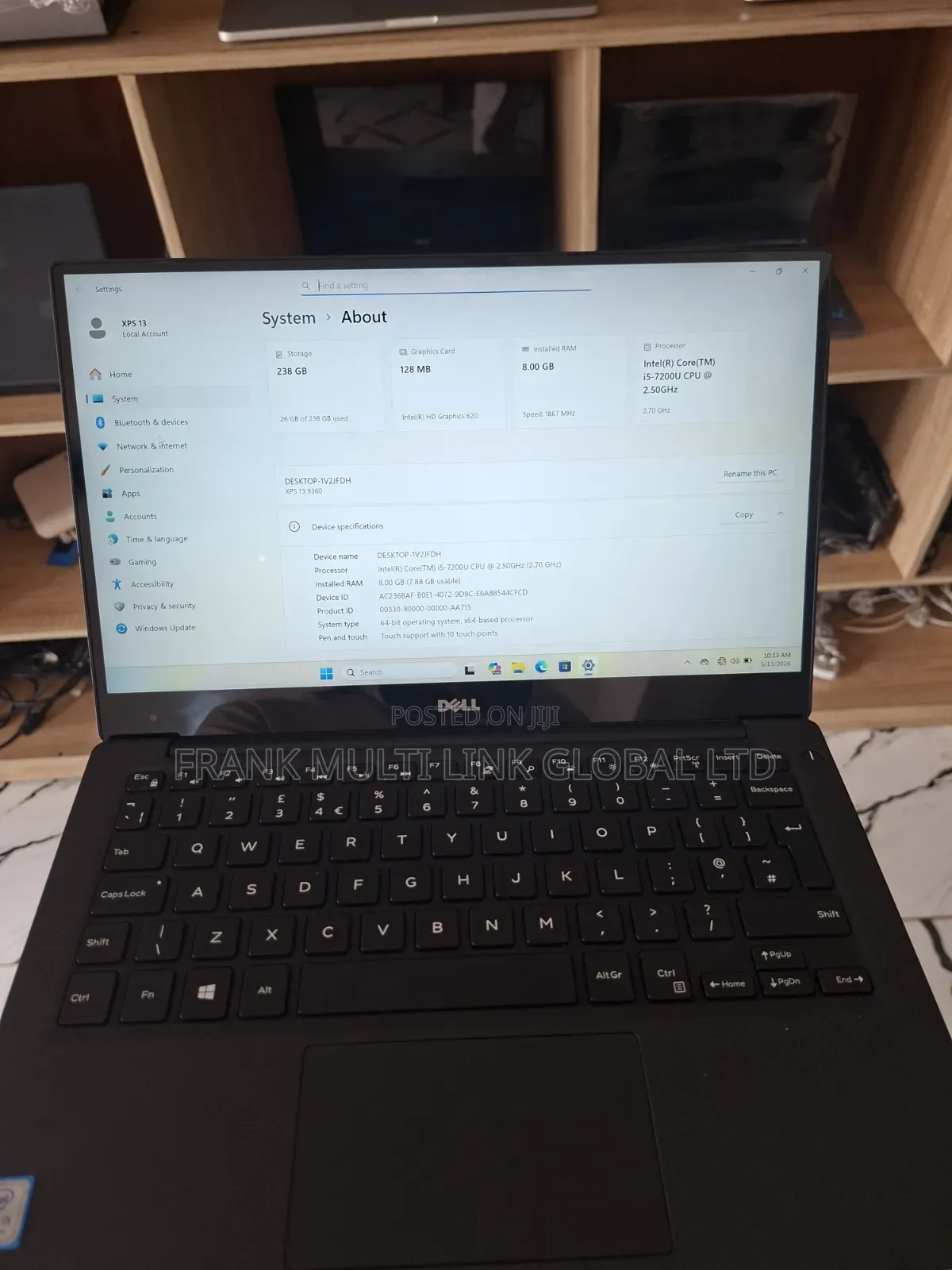 Laptop Dell XPS 13 8GB Intel Core i5 SSD 256GB