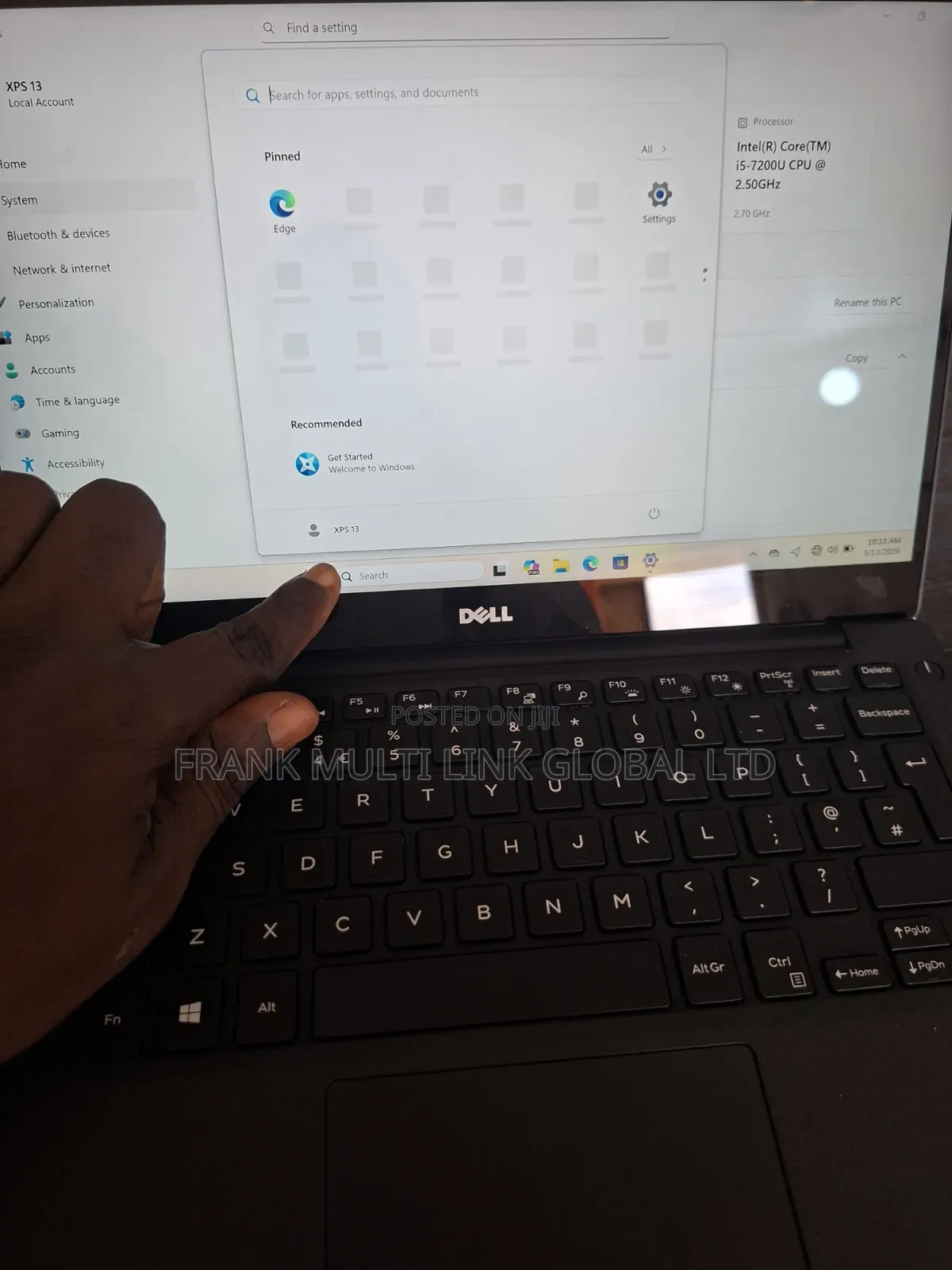 Laptop Dell XPS 13 8GB Intel Core i5 SSD 256GB