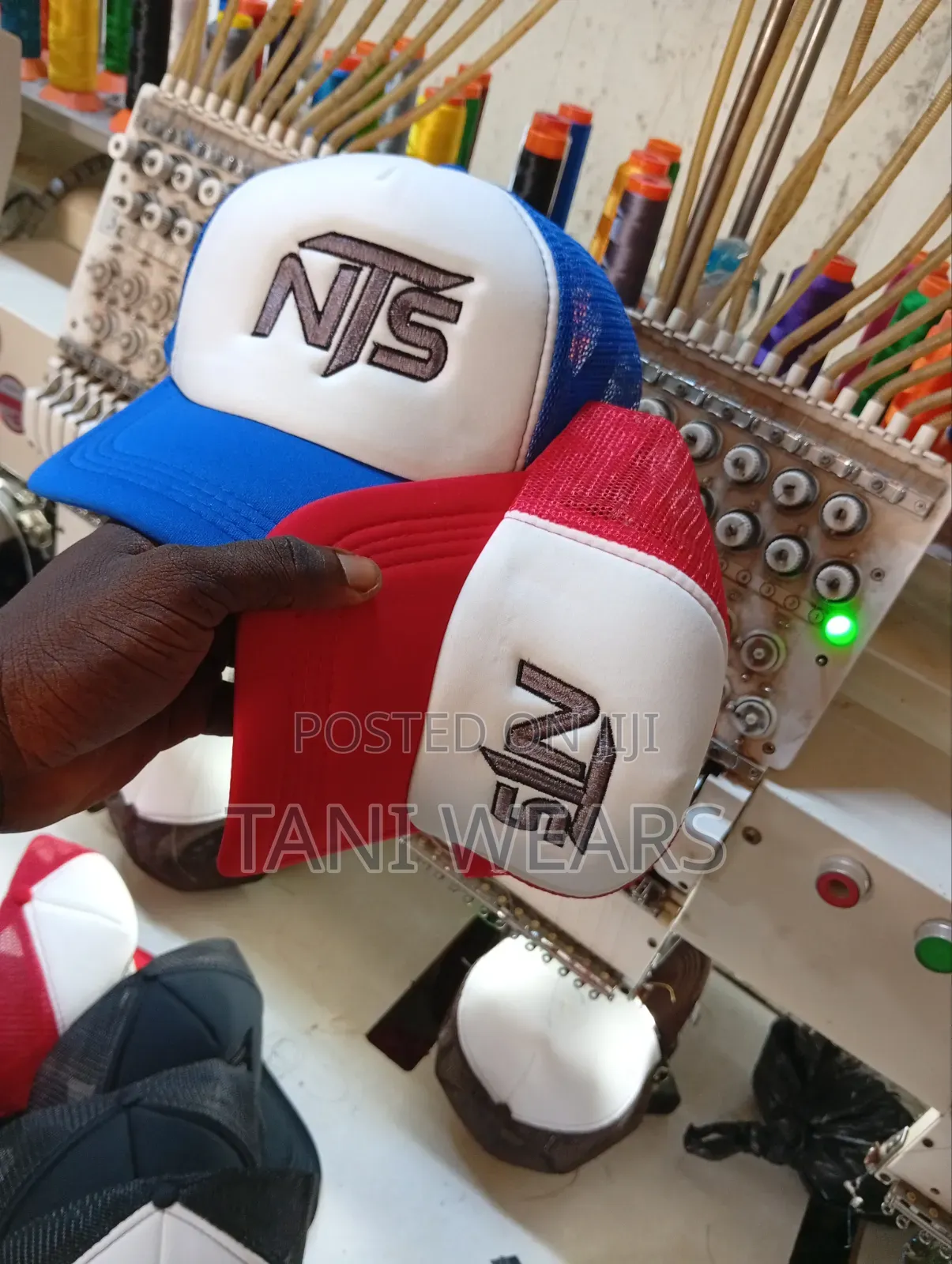 Embroidery on Face Cap