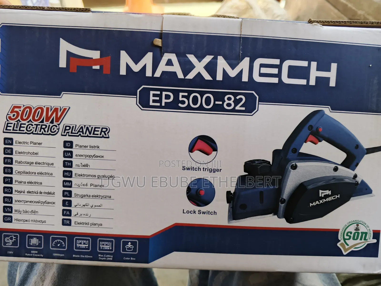 500w Maxemech Electric Planer