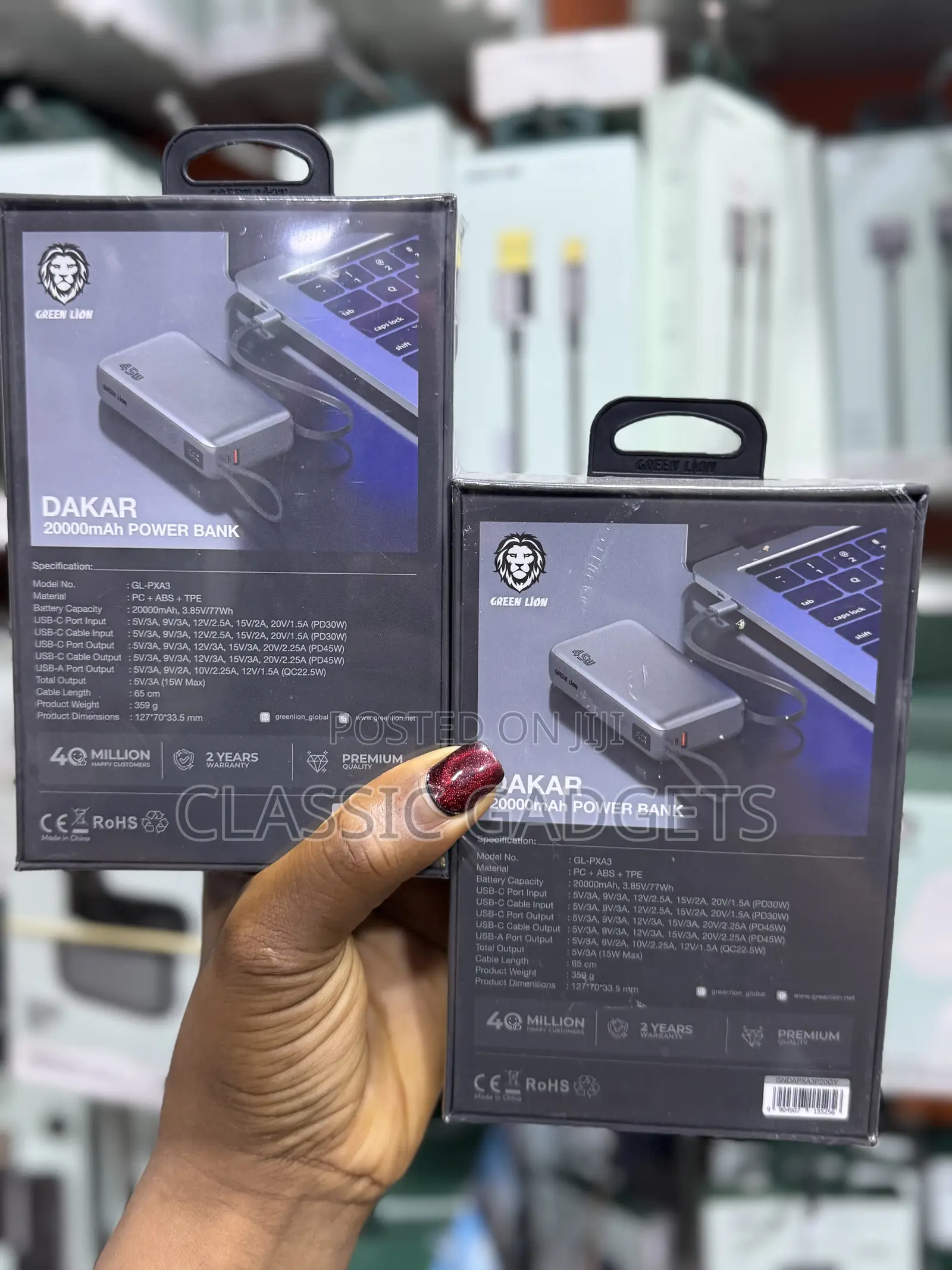 Green Lion Dakar 10000mah Power Bank Pd 35w