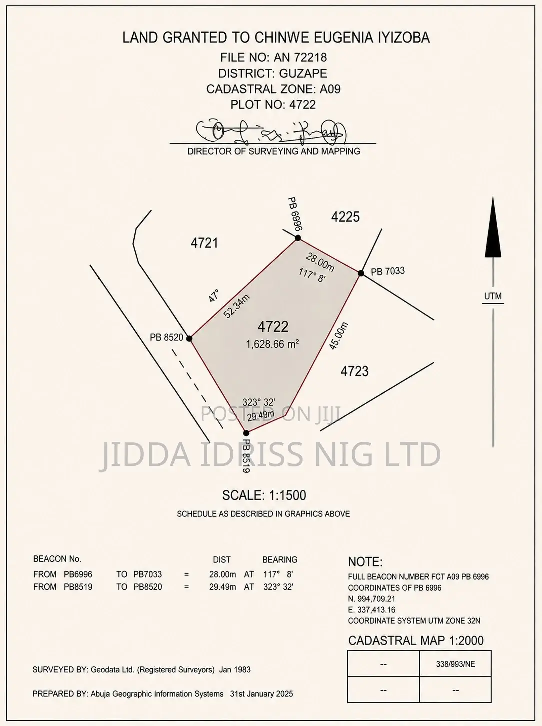 Prime Residential Plot for Sale in Guzape Main, Abuja