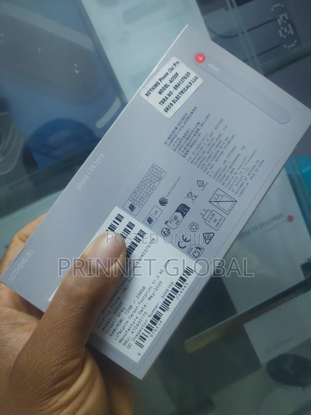 New Nothing Phone 3a Pro 256 GB Gray