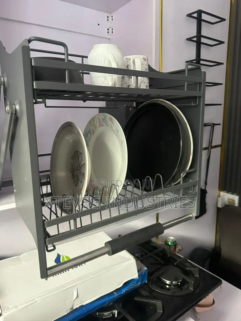 80cm Pull Down Plate Rack