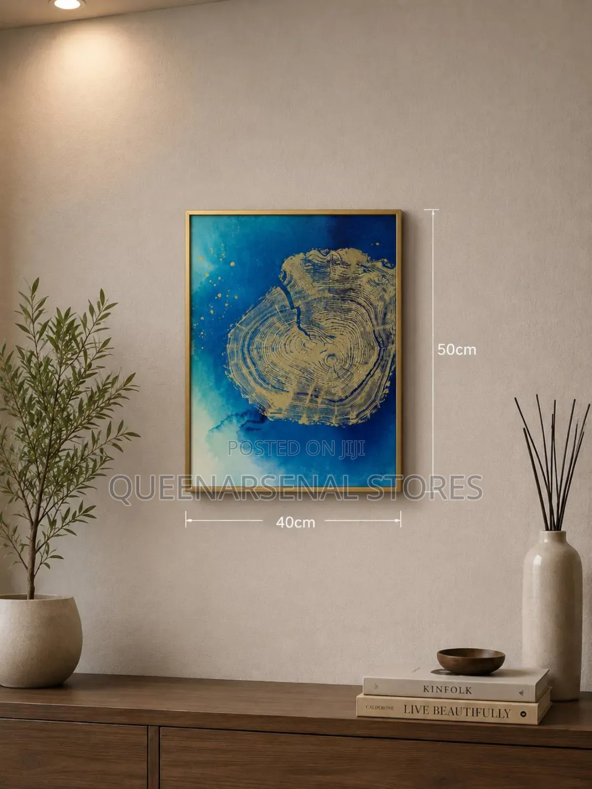 Diamond Crystal Encrusted Painting With Gold Frame
-- 40cm by 50cm