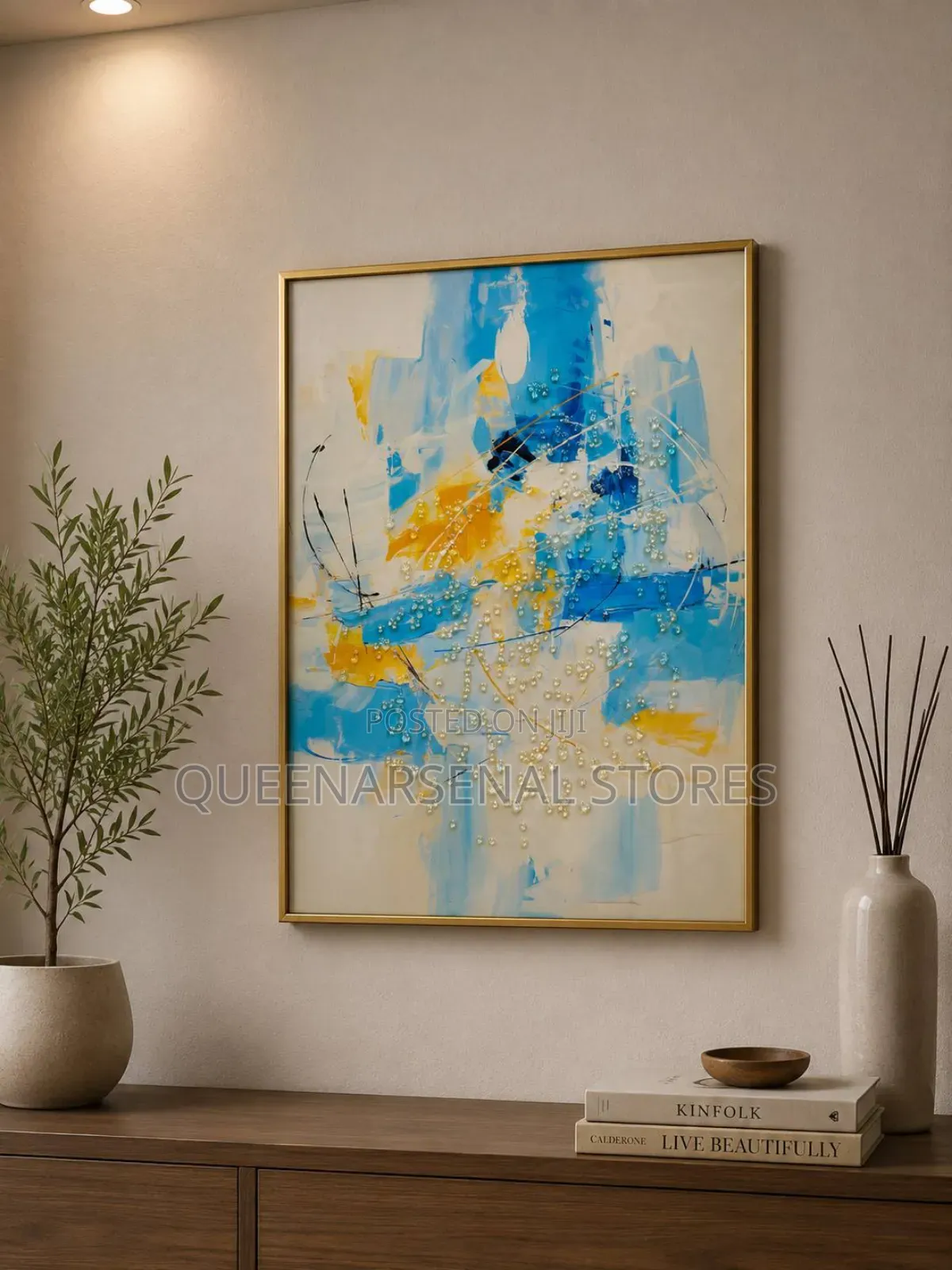 Diamond Crystal Encrusted Painting With Gold Frame
-- 40cm by 50cm