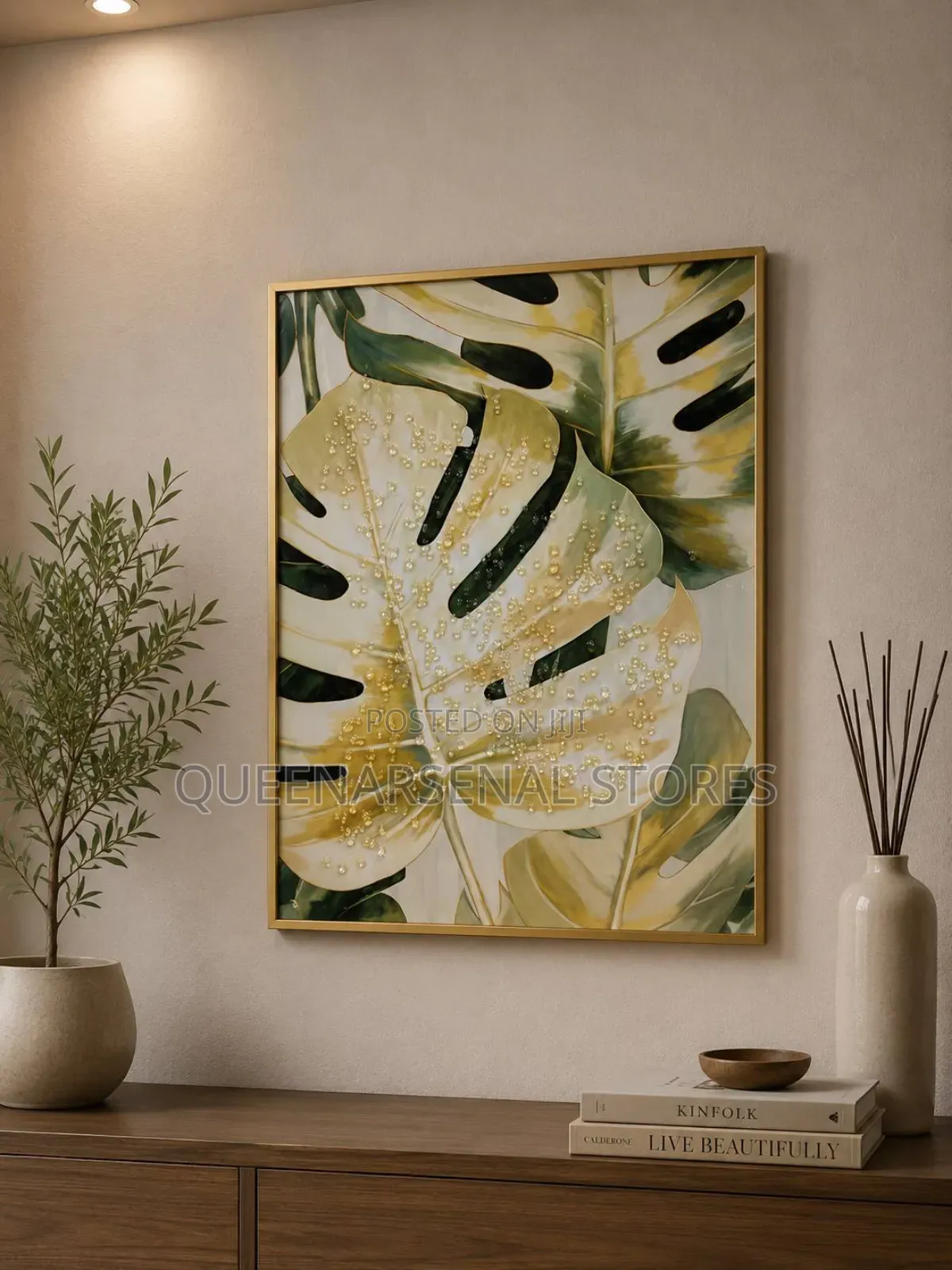 Diamond Crystal Encrusted Painting With Gold Frame
-- 40cm by 50cm