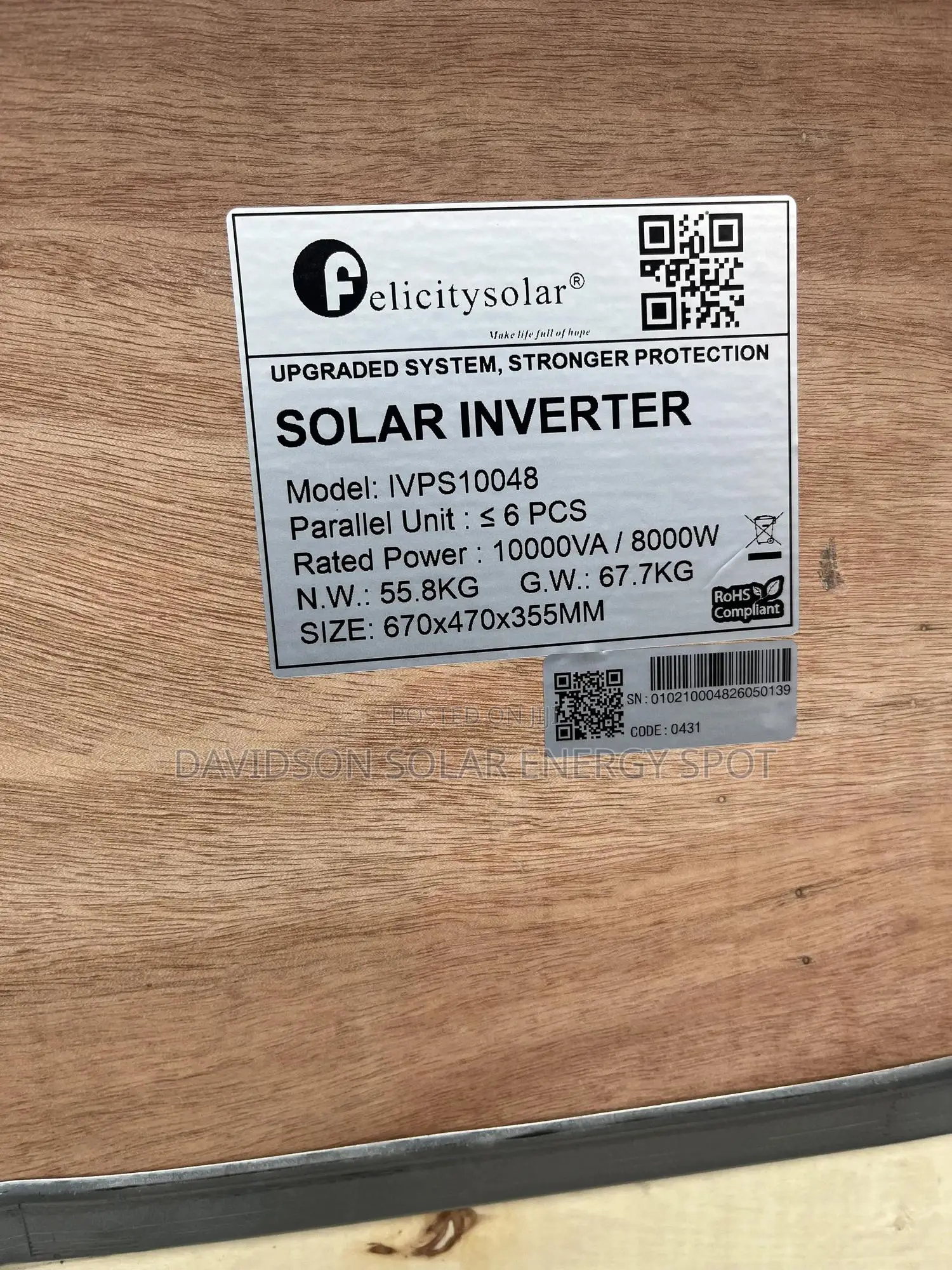 10wkh Ivps Felicity Solar Inverter