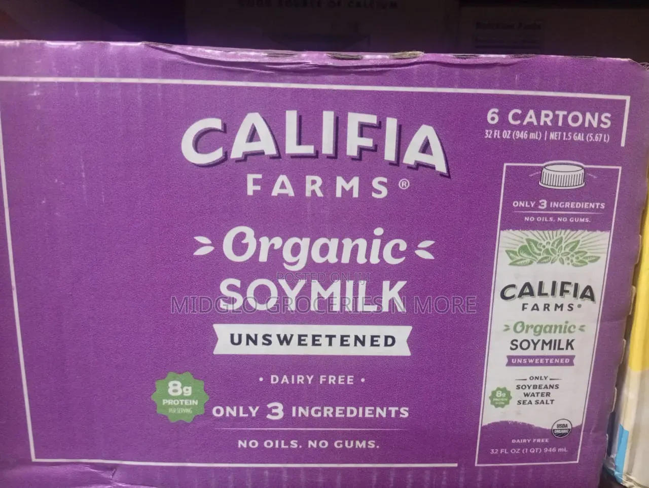 California Farms Organic Soy Milk 8 in a Pack
