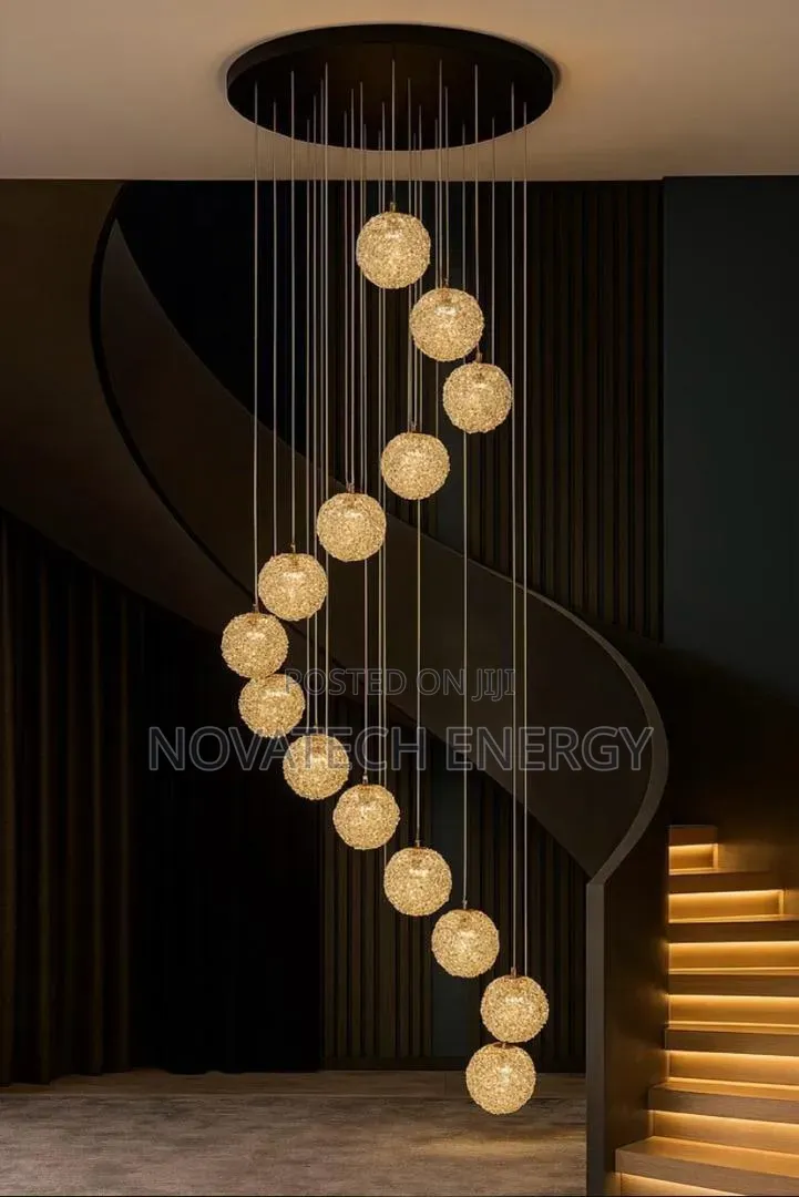 14 Crystal Dropping Led Light for High Ceilings