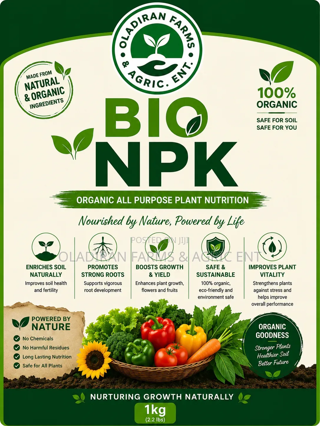 Biological Organic NPK Fertilizer 2kg