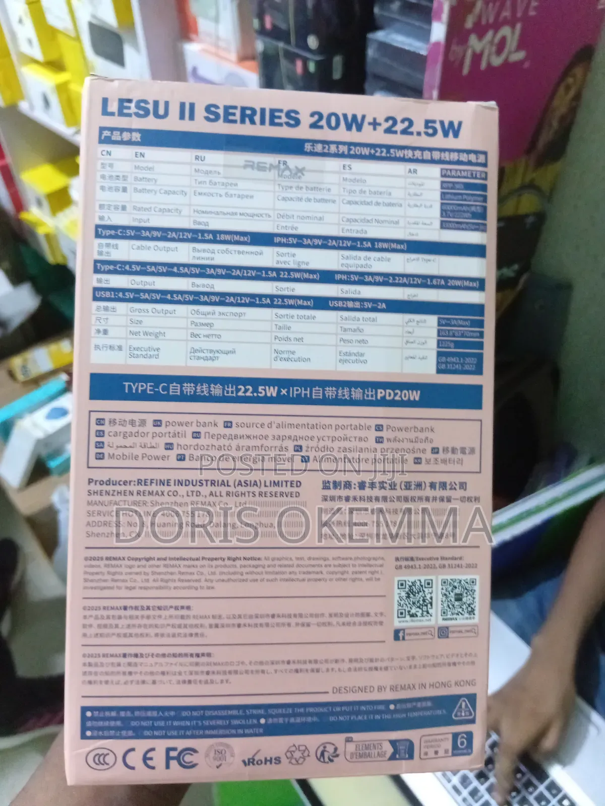 Remax RPP-565 60,000mah Lesu Ii 22.5w Super Fast Charging Power Bank