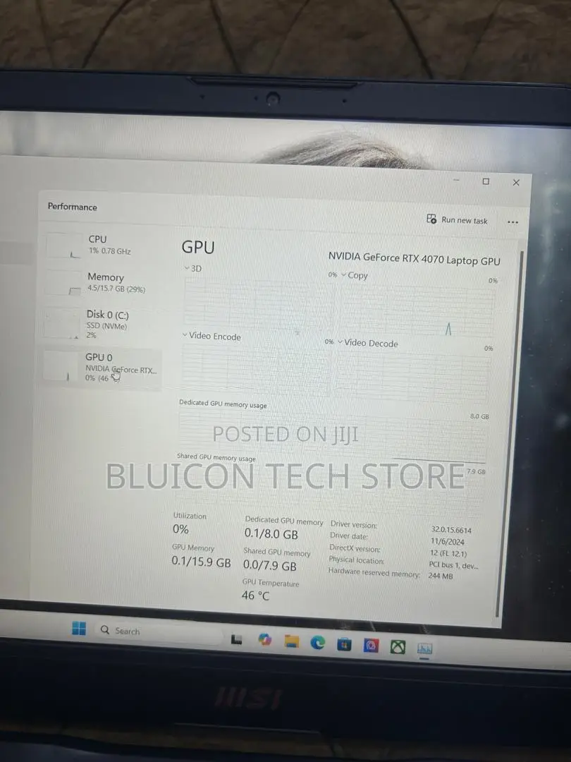 Laptop MSI Katana 15 16GB Intel Core i7 SSD 1T