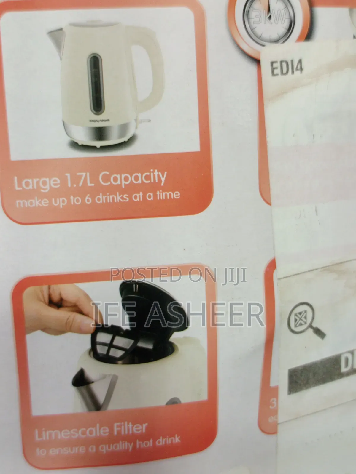 Brand New 1.7l Morphy Richard Equip Jug