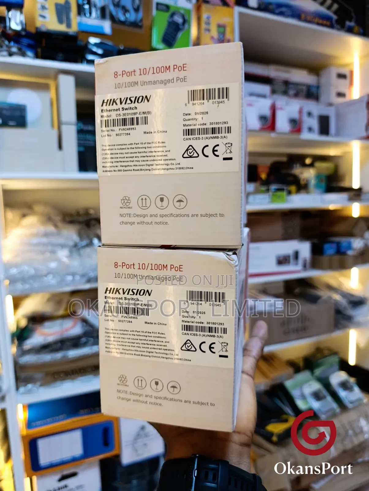 Hikvision Poe Switch 4 Port 8 16 24 Port Gigabit 10/100 Network Switch