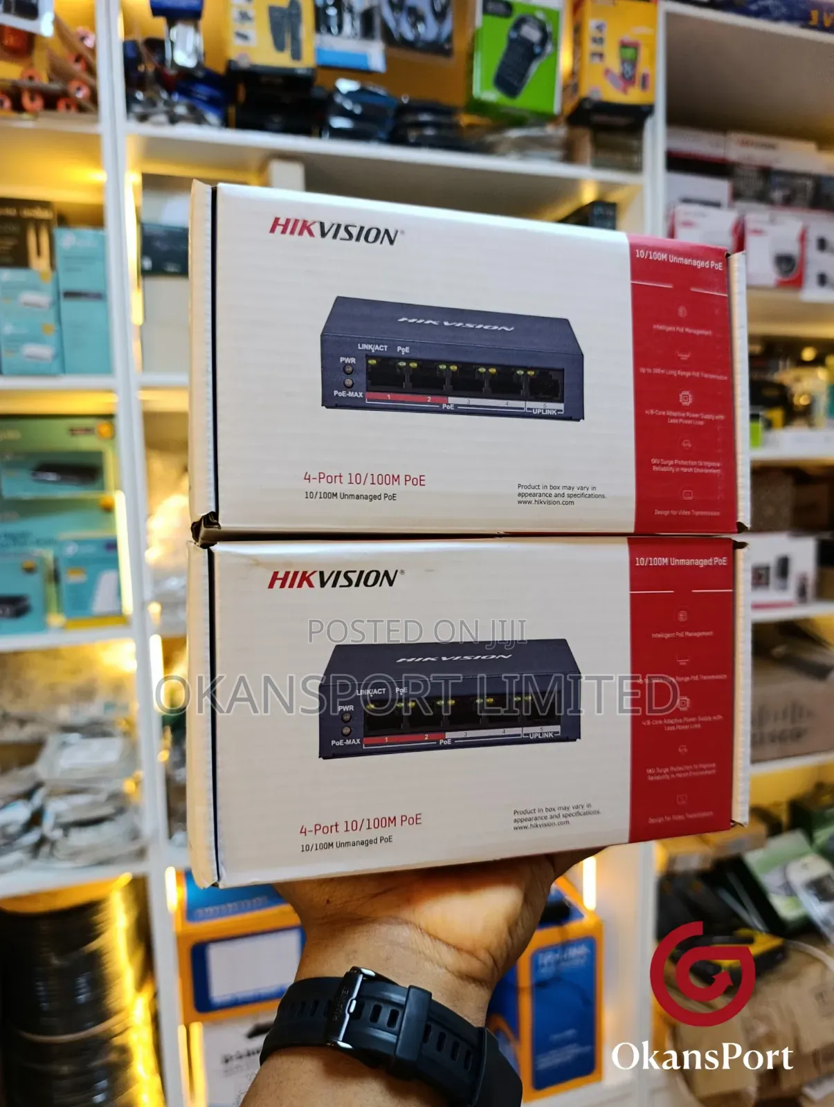 Hikvision Poe Switch 4 Port 8 16 24 Port Gigabit 10/100 Network Switch