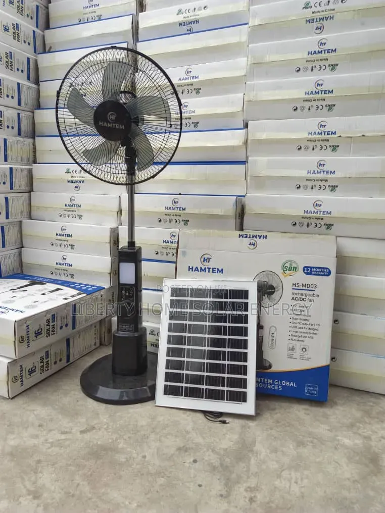 Hamtem Solar Rechargeable Fan