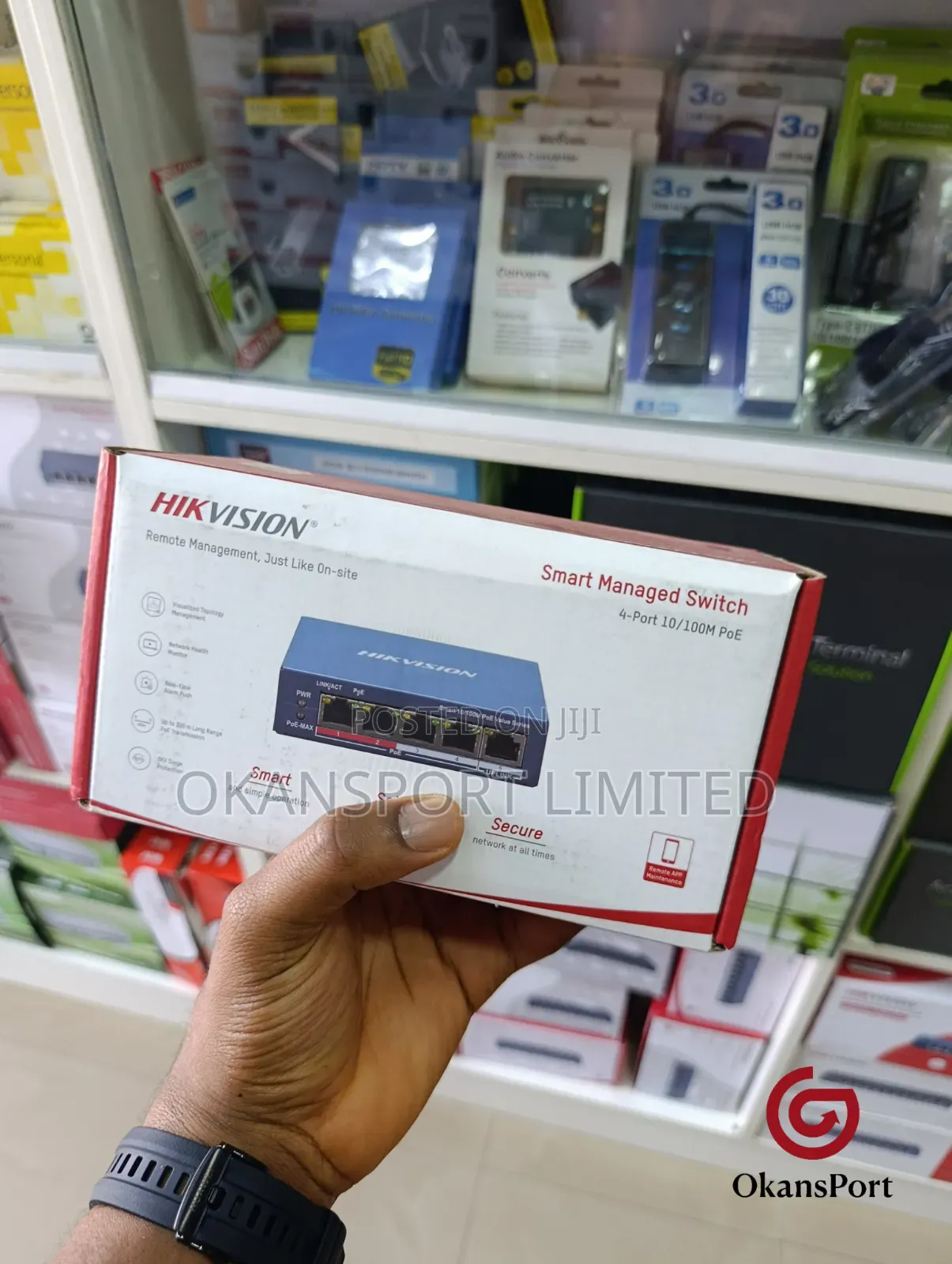 Hikvision Poe Switch 4 Port 8 16 24 Port Gigabit 10/100 Network Switch