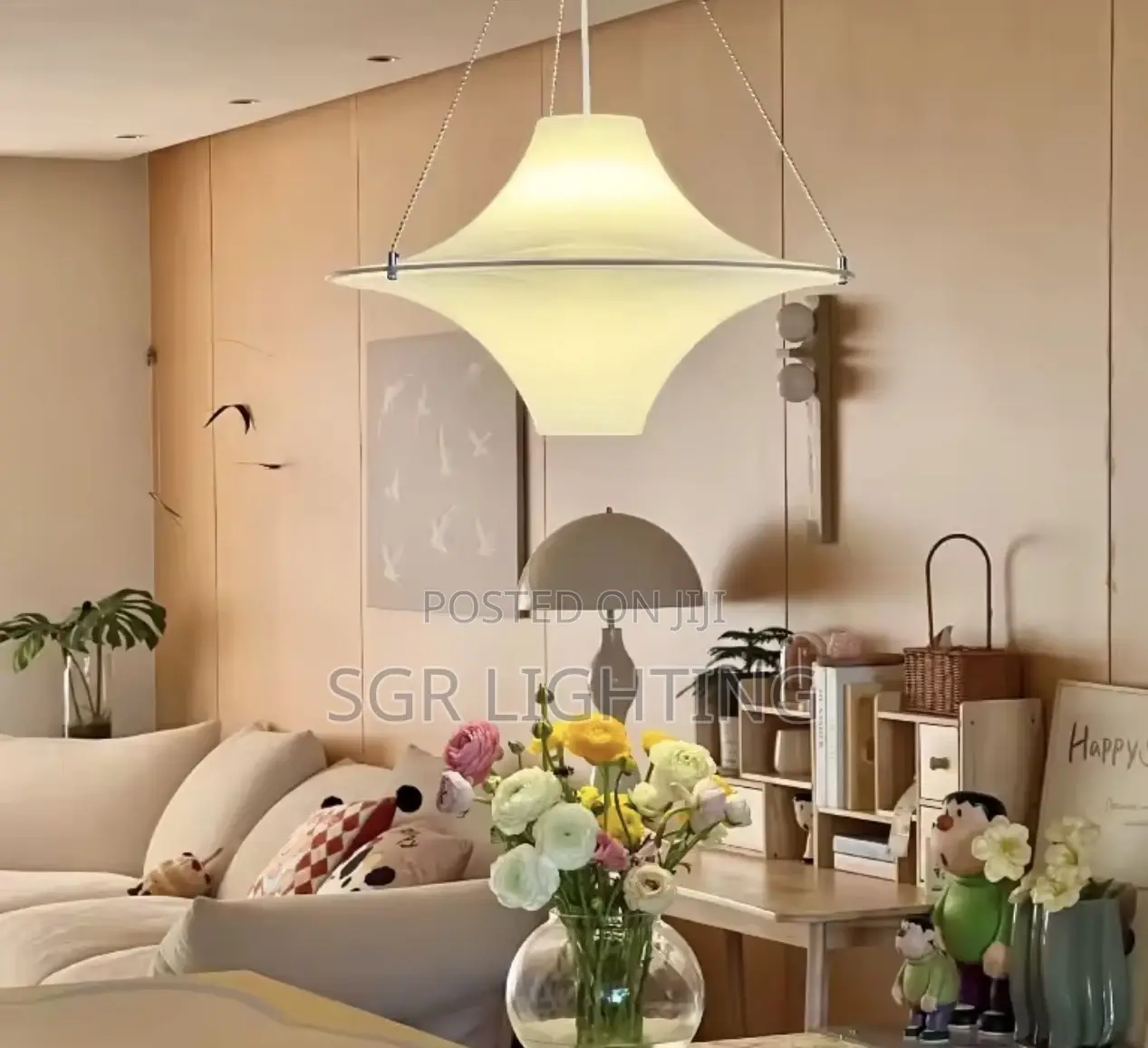Modern Cream Ufo Pendant Lights Nordic Design