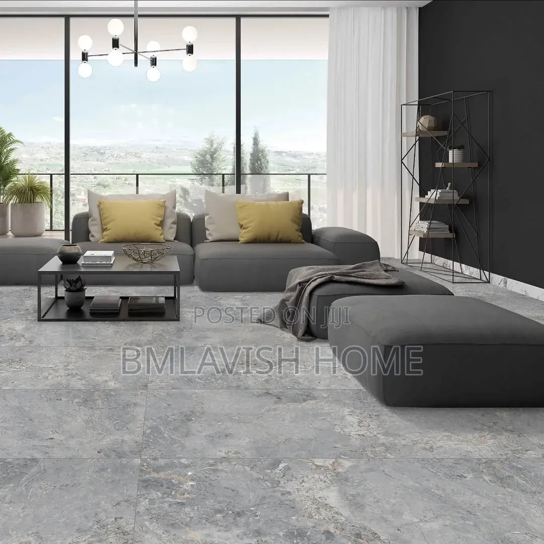 60x120cm India Gray Marble Glossy Polished Floor Tiles