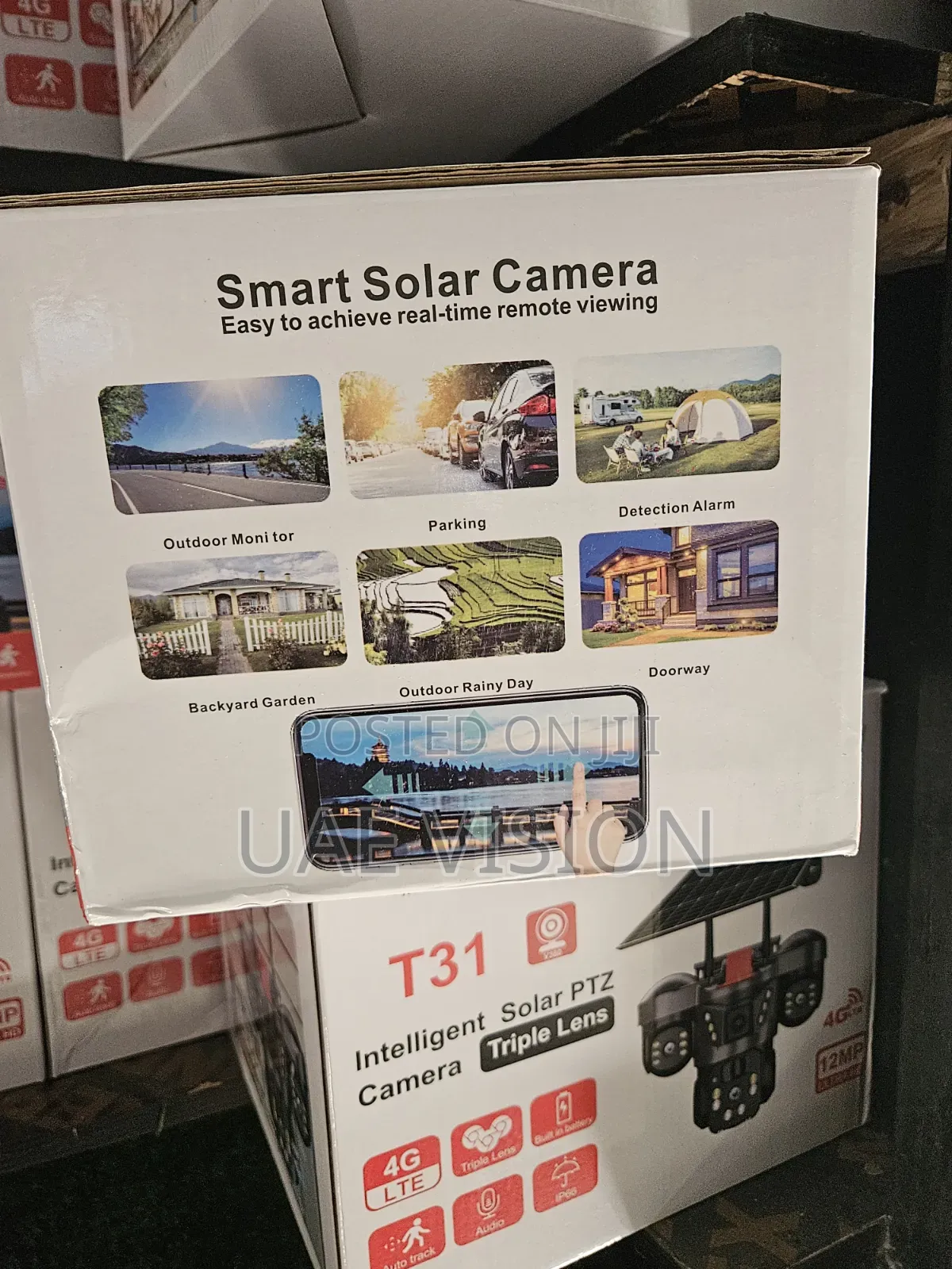 Dual Lens Solar Camera V380 High Quality