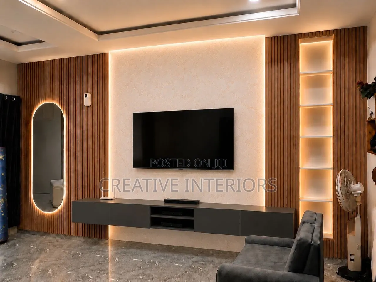 Luxury Tv Console With Mirror