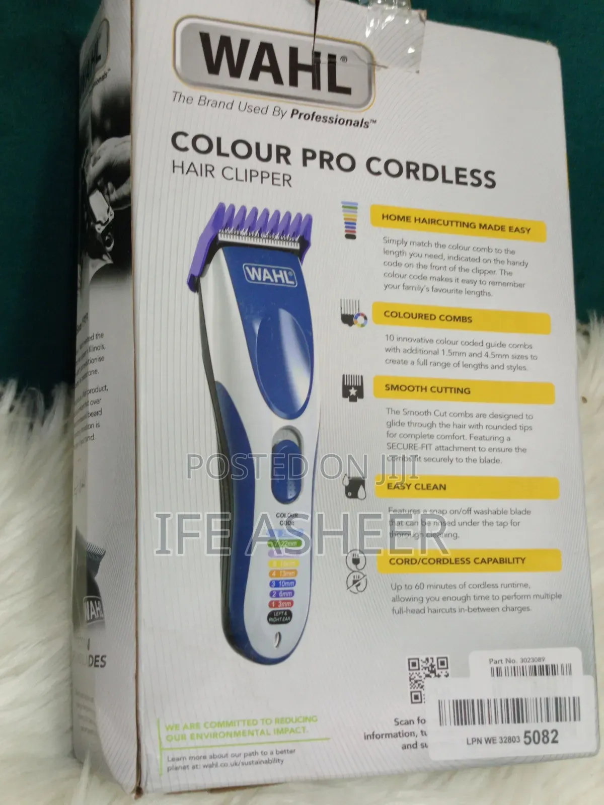 U.K Used Wahl Colour Pro Cordless Hair Clipper - No Charger
