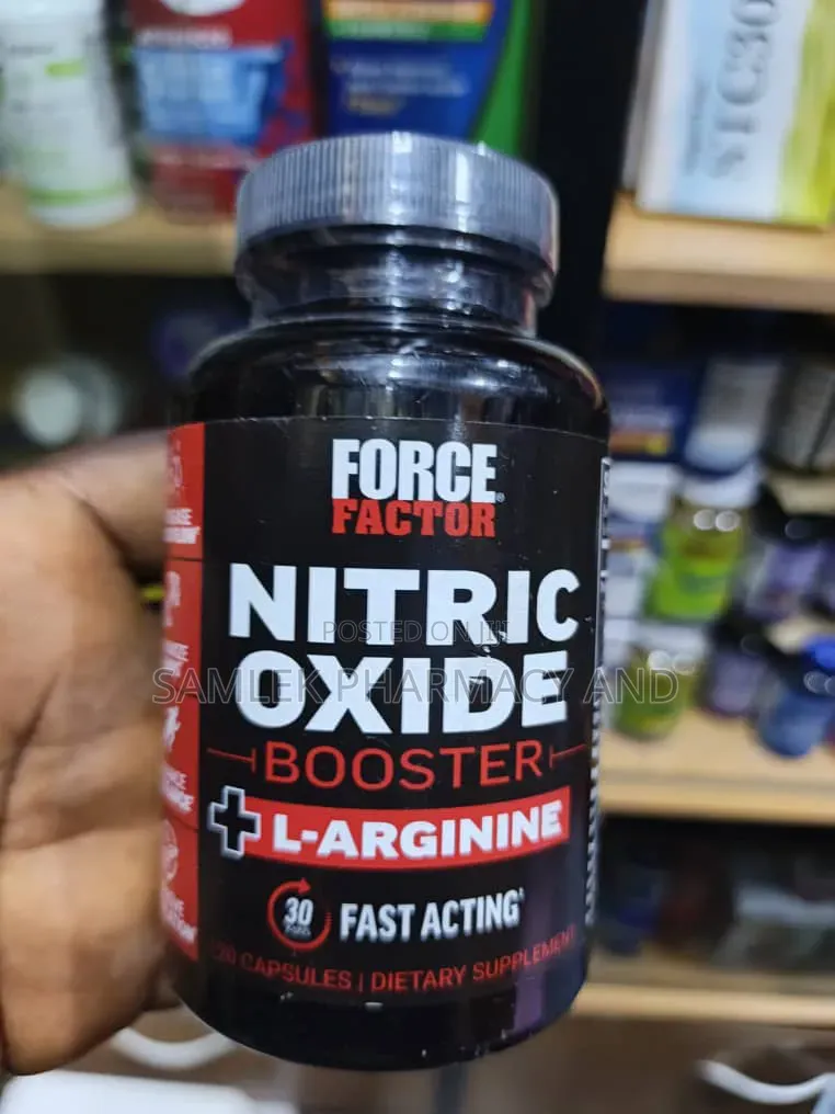 Force Factor Nitric Oxide Booster, Fast-Acting With L-Arginine-120caps