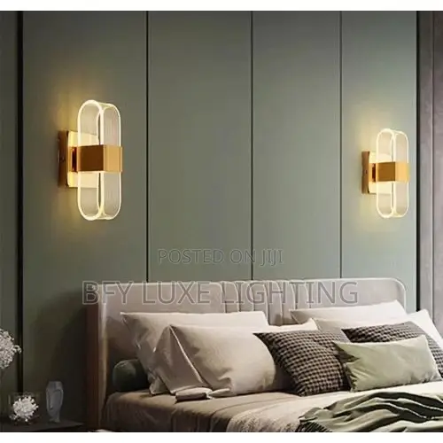 Modern Gold Oval Ribbon Led Wall Sconce
