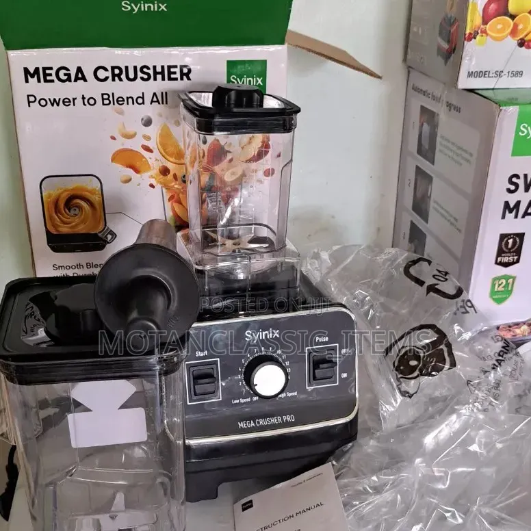 Syinix Mega Crush Heavy Duty Blender (Ice, Tigernut Beans Grinder)