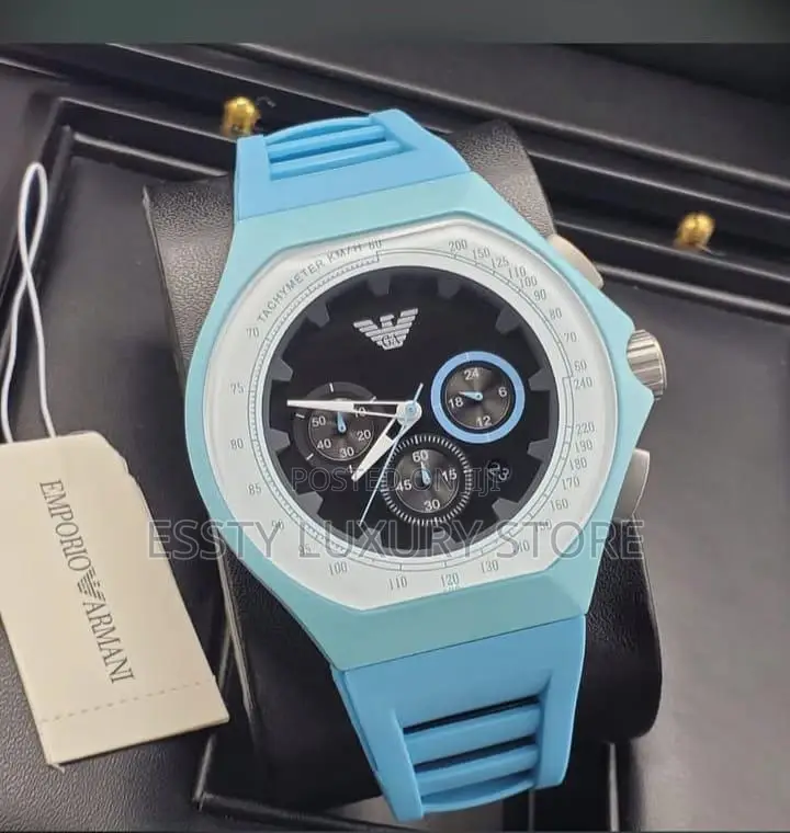 Automatic Quality Luxury Emporio Armani Rubber Wristwatch