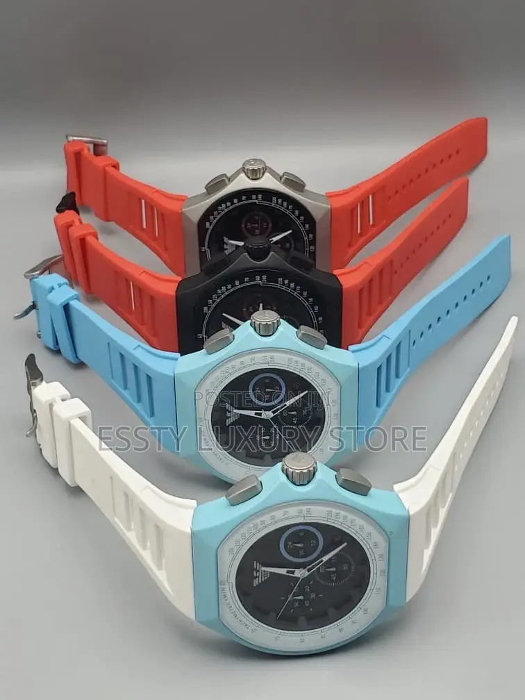 Automatic Quality Luxury Emporio Armani Rubber Wristwatch