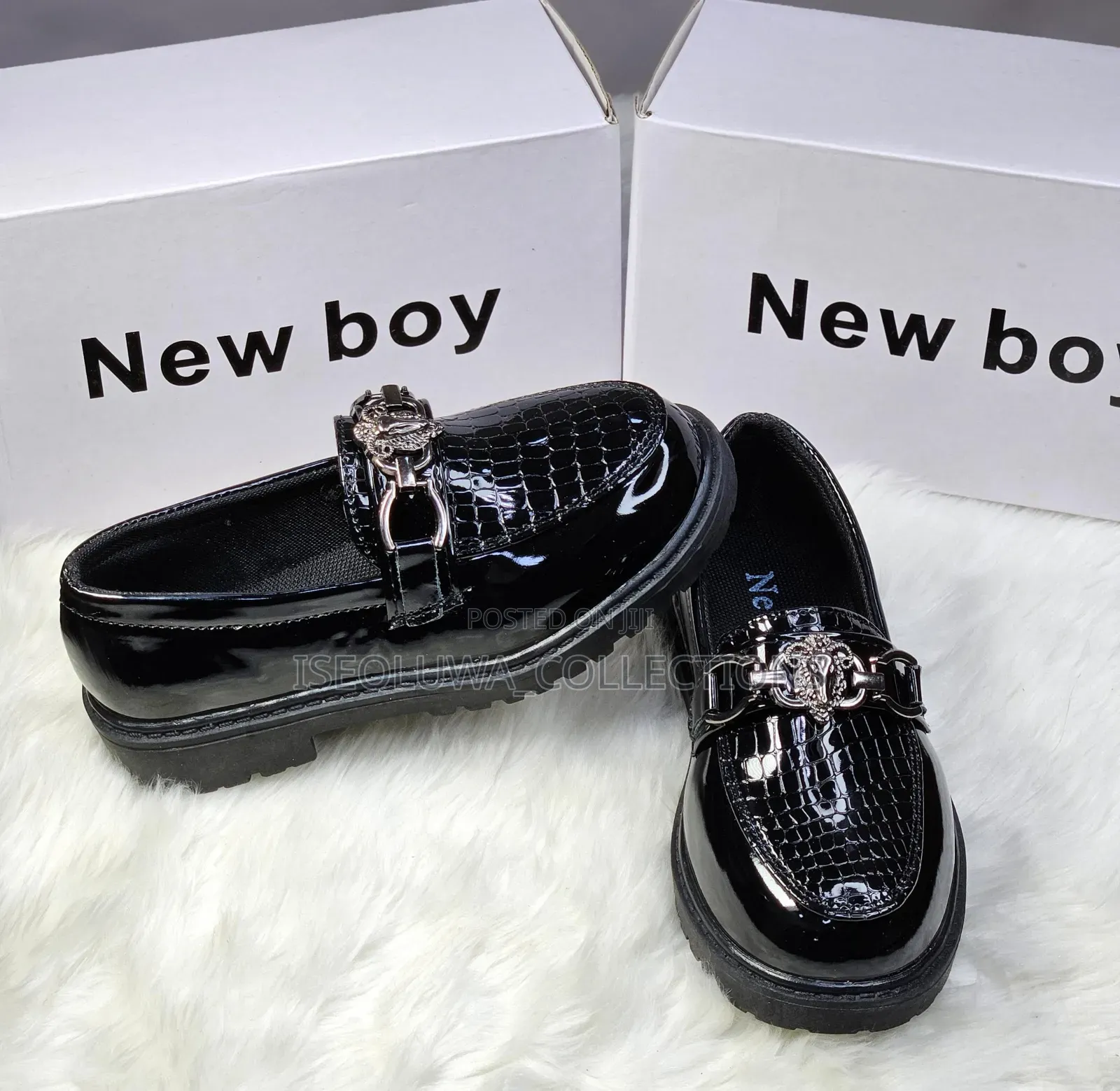Classic Glossy Chunky Lace-Up Shoes for Kids 25_42