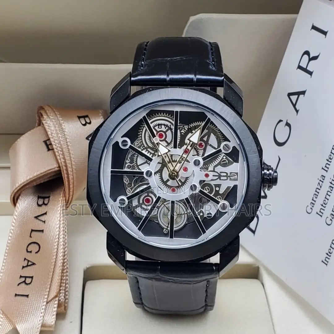 High Quality Luxury Bvlgari Leather Wristwatch