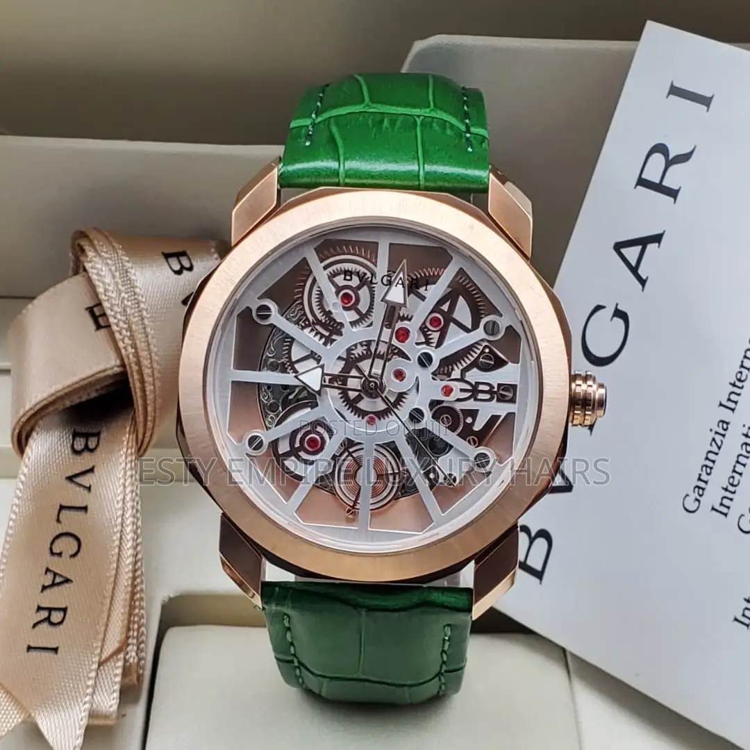 High Quality Luxury Bvlgari Leather Wristwatch