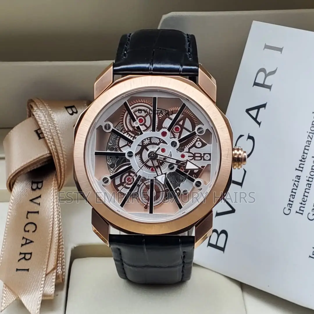 High Quality Luxury Bvlgari Leather Wristwatch