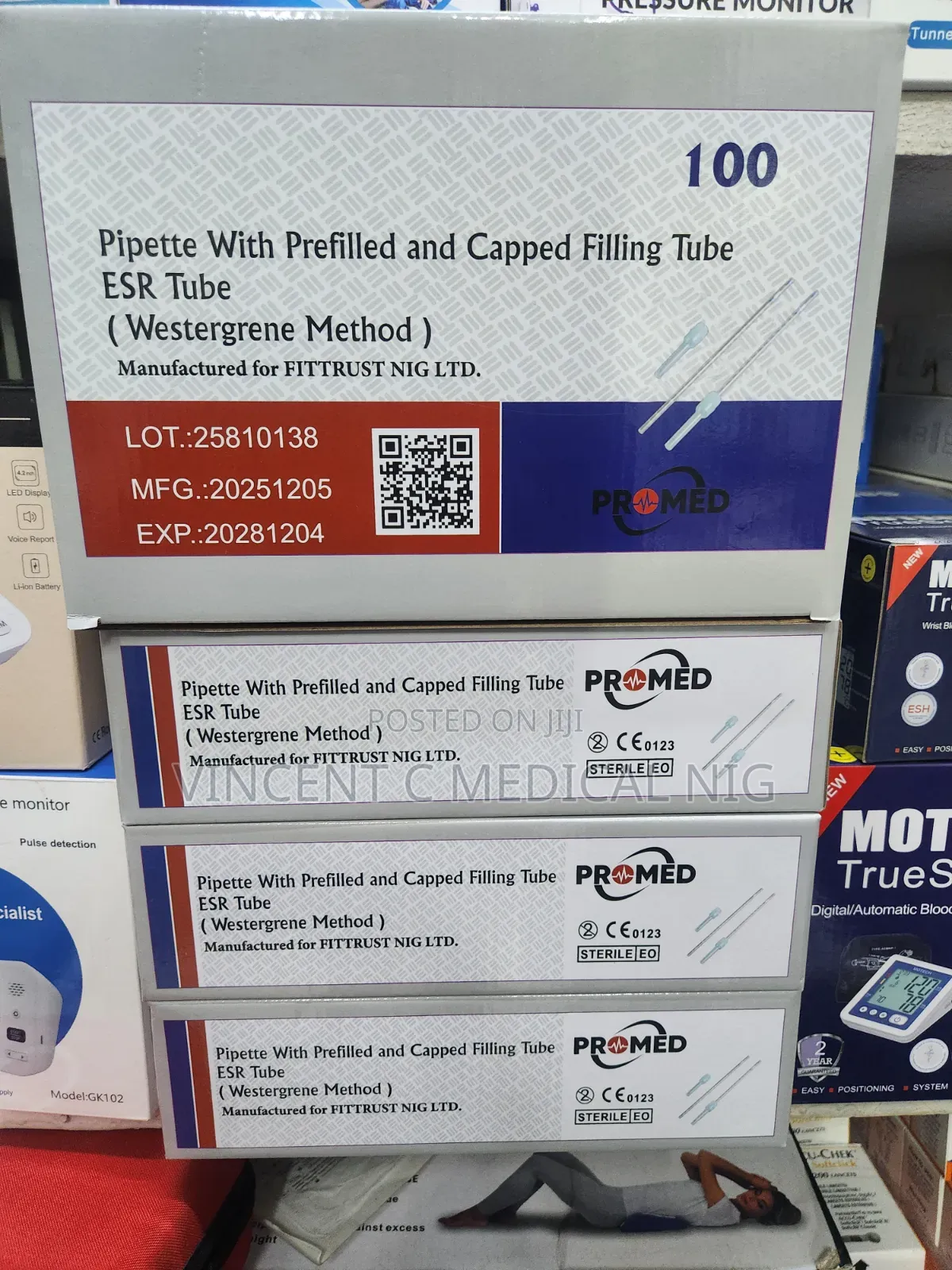 Esr Tube Pipette With Prefilled And Capped Filling Tube