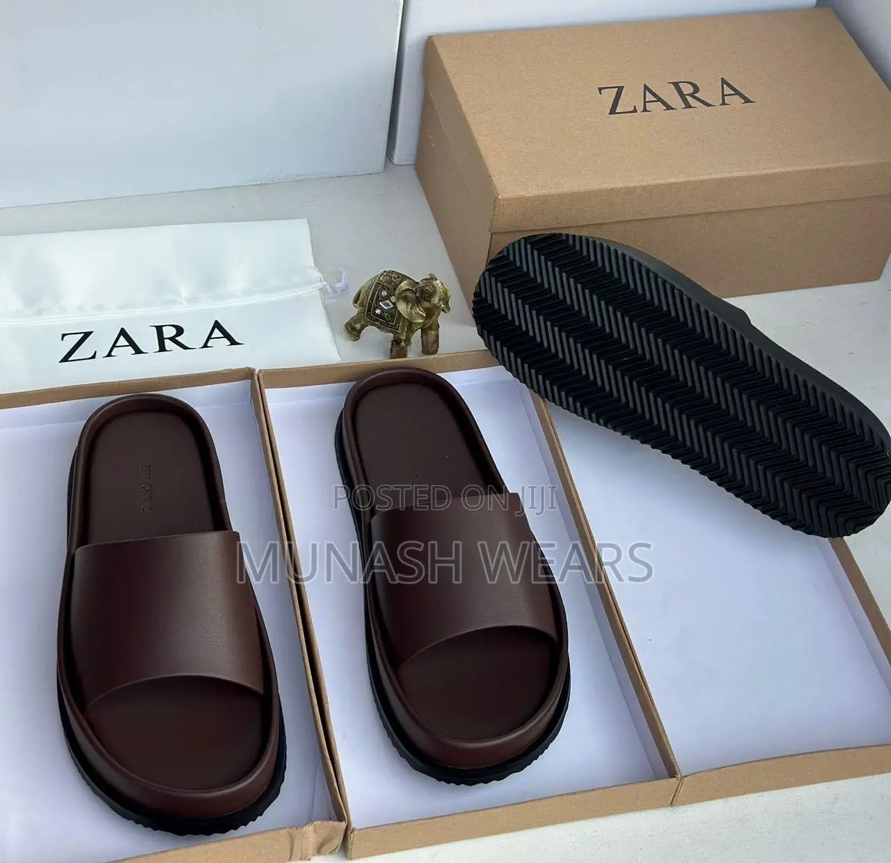 Zara Leather Slipers Covered Design 40-46