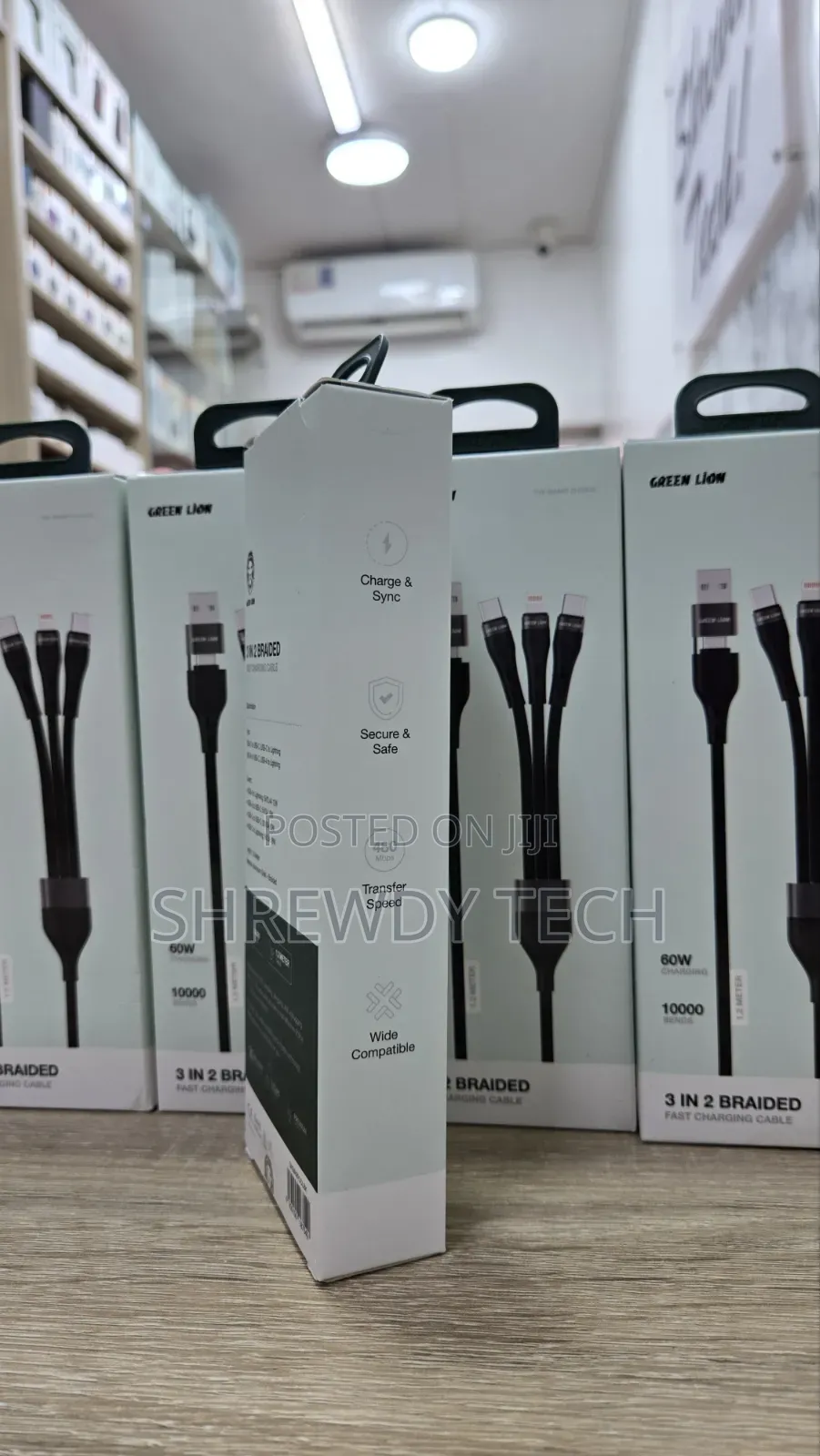 3 in 2 Braided Charging Cable