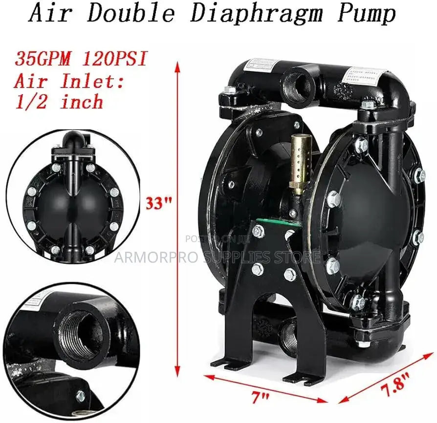Aro 1-Inch Metallic Pneumatic Double Diaphragm Pump