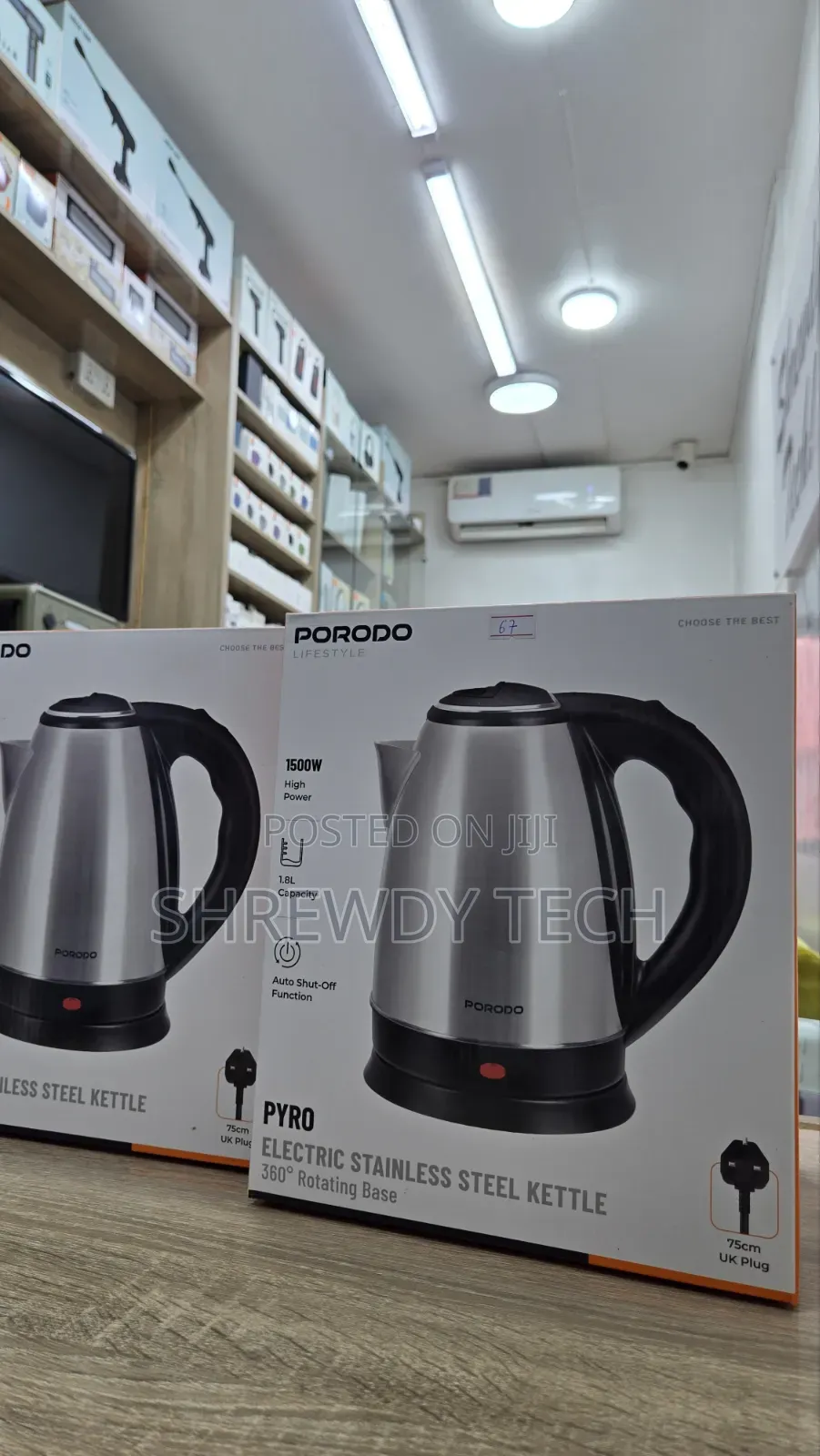 Porodo Pyro Stainless Electric Kettle