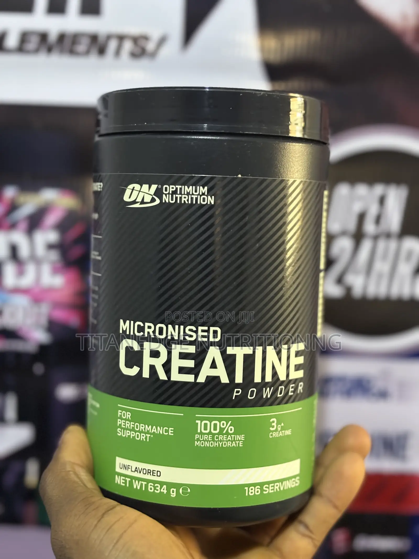 Optimum Nutrition Creatine (Unflavoured)186 Servings-634g