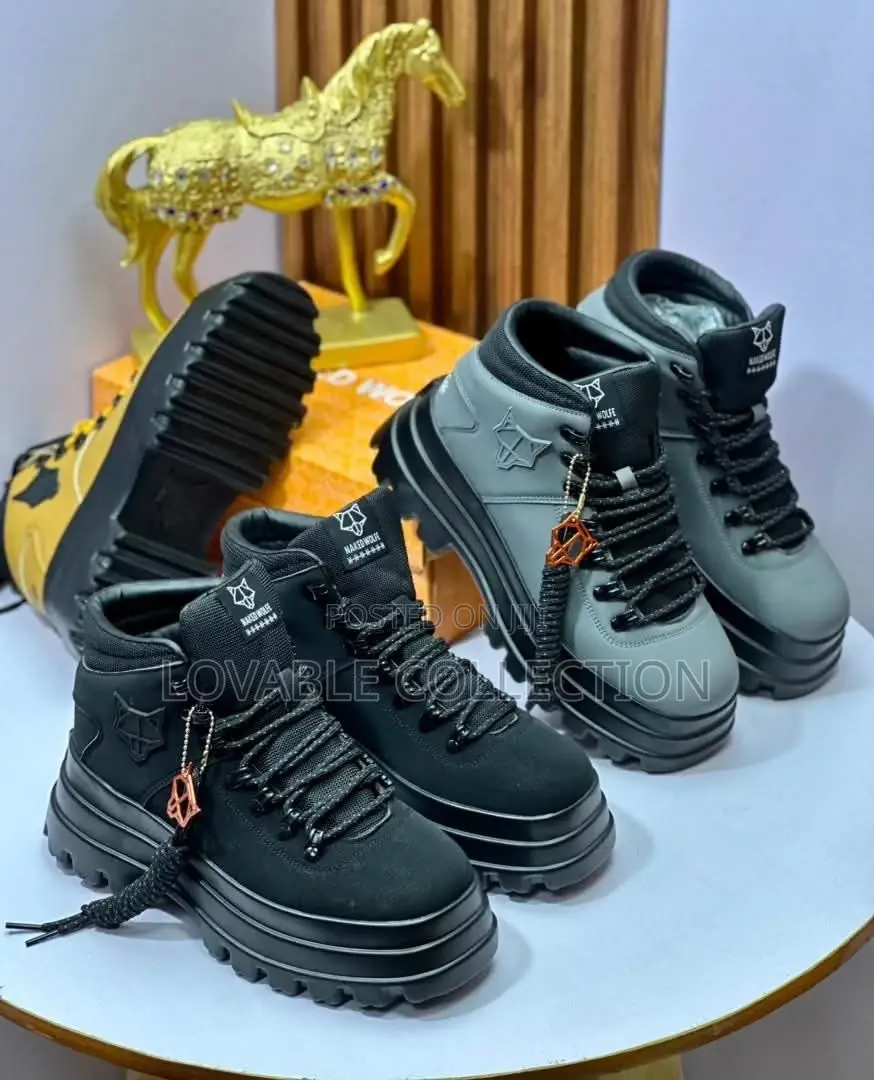 Naked Wolfe Black Platform Boots