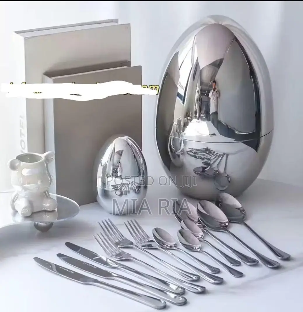 Sliver Egg Shaped 24pcs Cutlery
